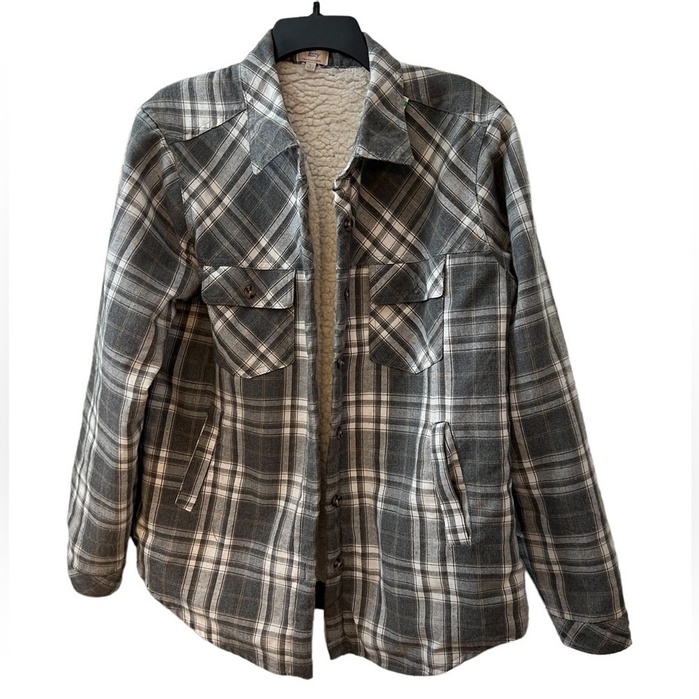 Dizzy Lizzy Sherpa Lined Shacket Women’s Size Large​​​​​​